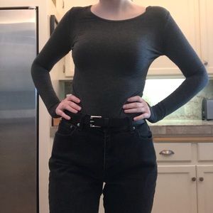 Long sleeve brandy top